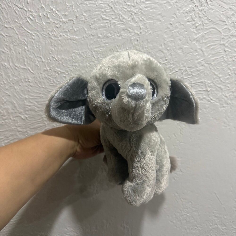 Wild Republic gray elephant glitter eyes